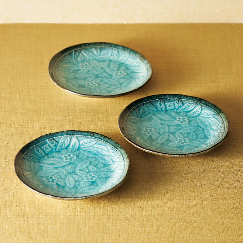 均窯スカイリーフ 取皿4枚揃
