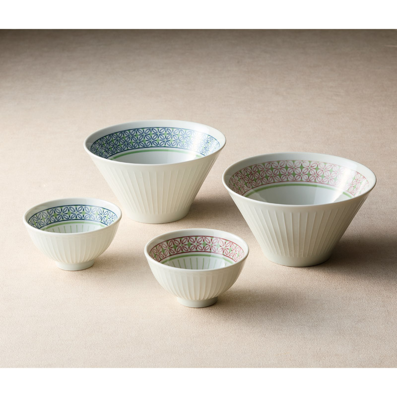 サンゴー　〈とくさ七宝文〉　ペアサラダセット