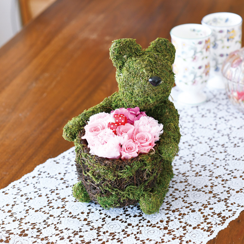 プリザーブドフラワーアレンジベア