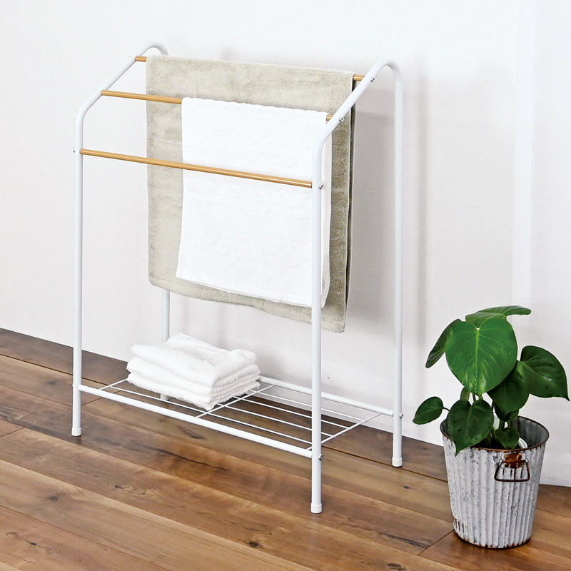 タオルスタンド棚付き