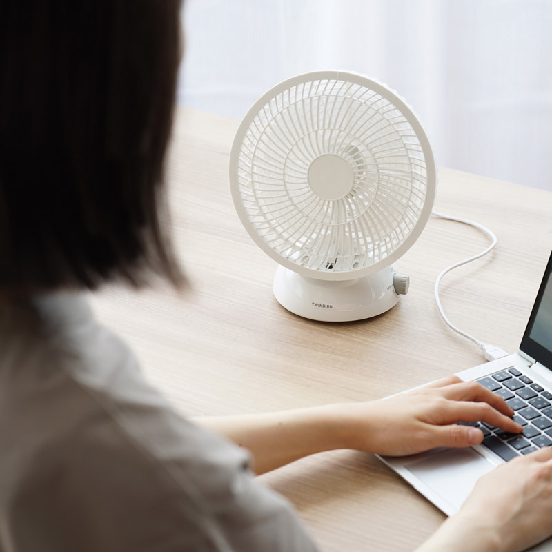ツインバード　　USB給電式デスクファン