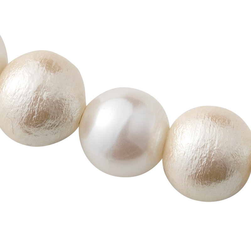 ウルティマ　　コットンパールネックレス&ピアスセット