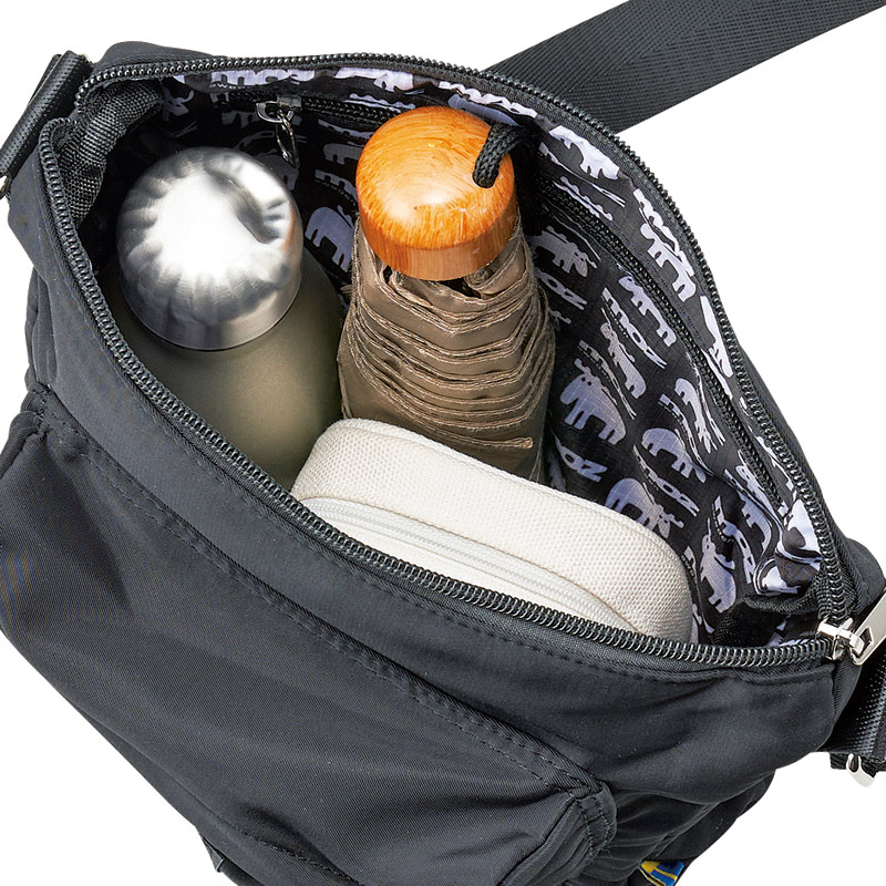 モズ　　タテ型ショルダーバッグ(ブラック)