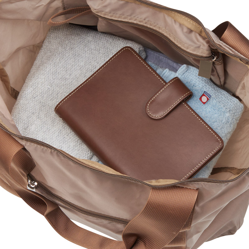 アーバンリサーチ　　ポケッタブルボストンバッグ(ベージュ)