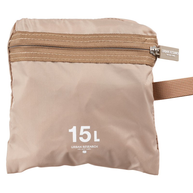アーバンリサーチ　　ポケッタブルボストンバッグ(ベージュ)
