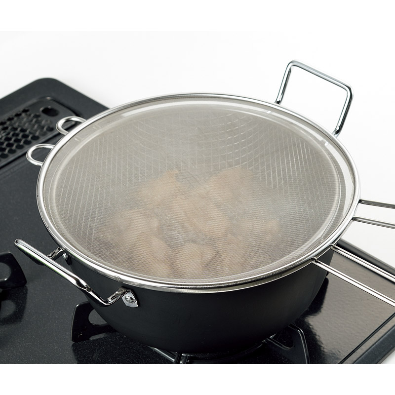 燕熟の技　　深型天ぷら鍋22cm3点セット