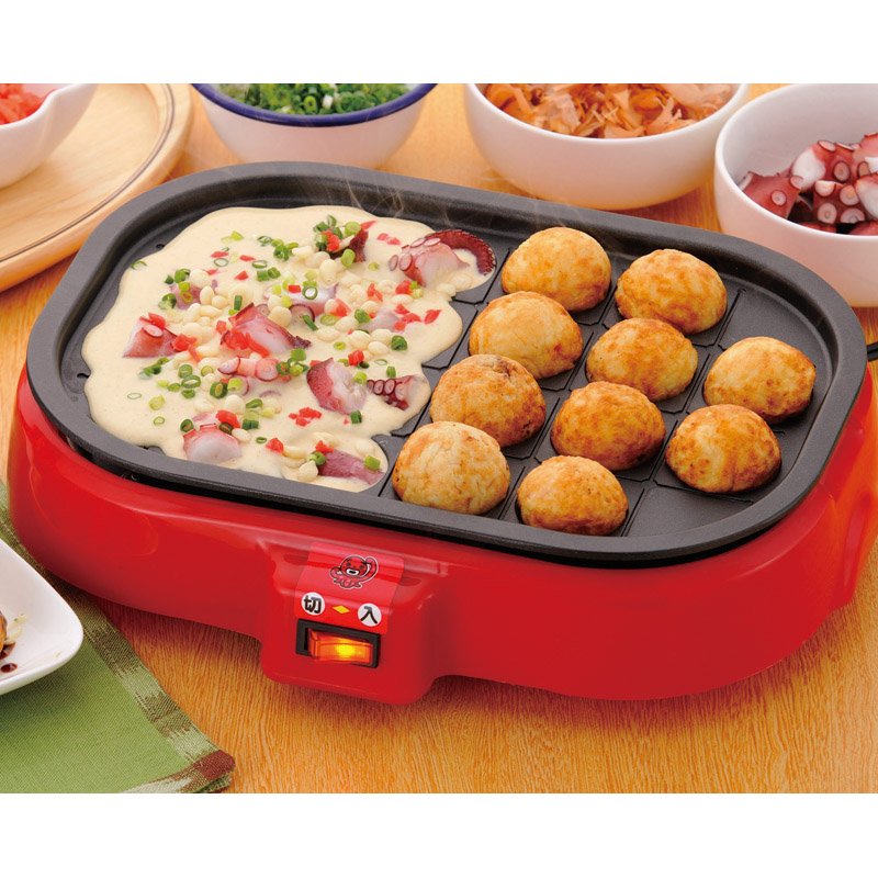 ホームスワン　　着脱式電気たこ焼器(平プレート付)