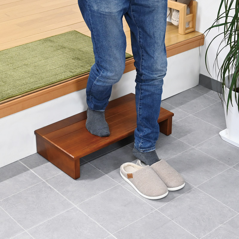 天然木玄関踏み台