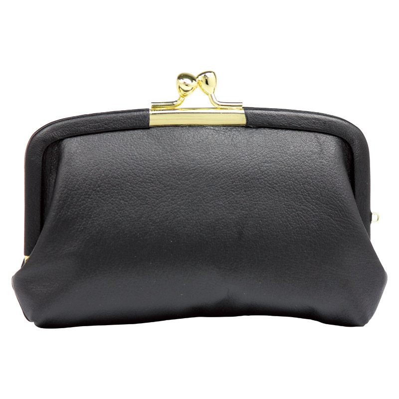 印伝トンボ柄前ポケット付きがま口財布