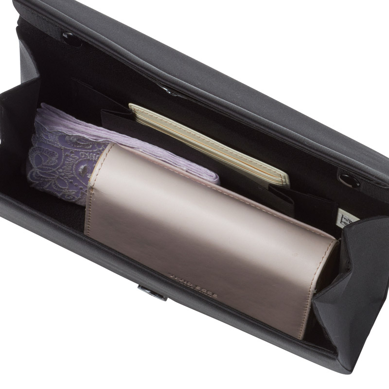 良品工房　　日本製サテンフォーマルバッグ(ブラック)