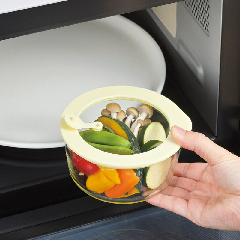 電子レンジ対応NEWグラスコンテナ4pcs