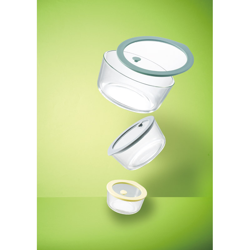 電子レンジ対応NEWグラスコンテナ4pcs