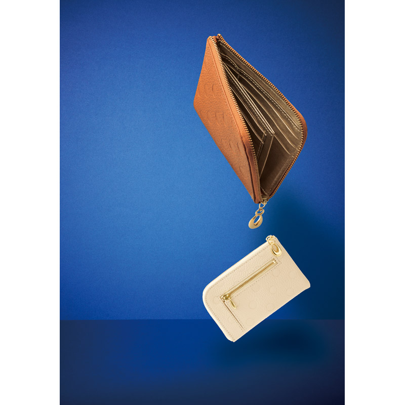 　牛革L字ファスナーミニ財布