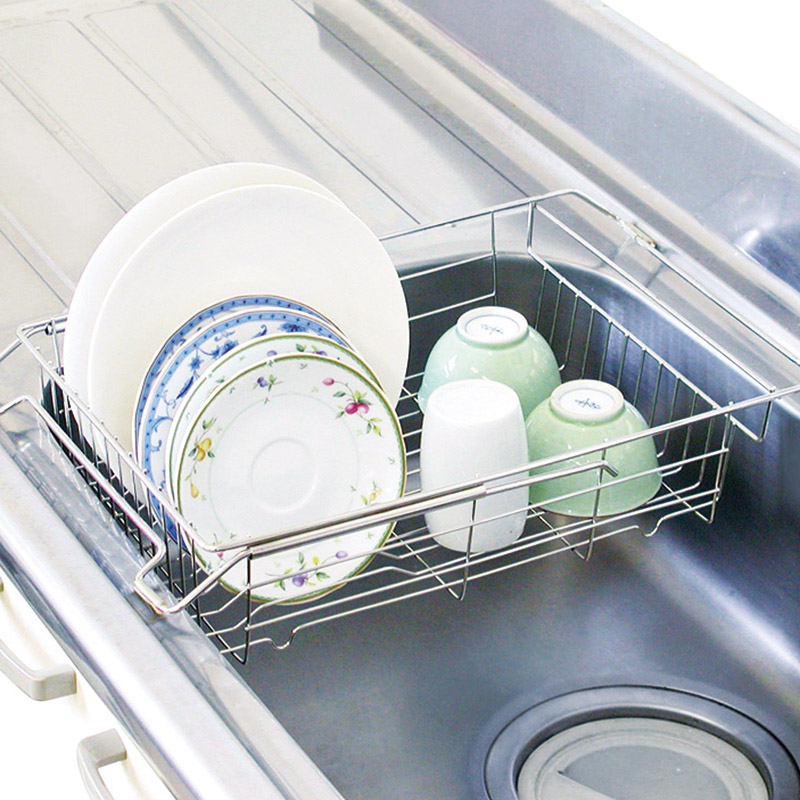 二段水切りバスケット スライド式ワイド