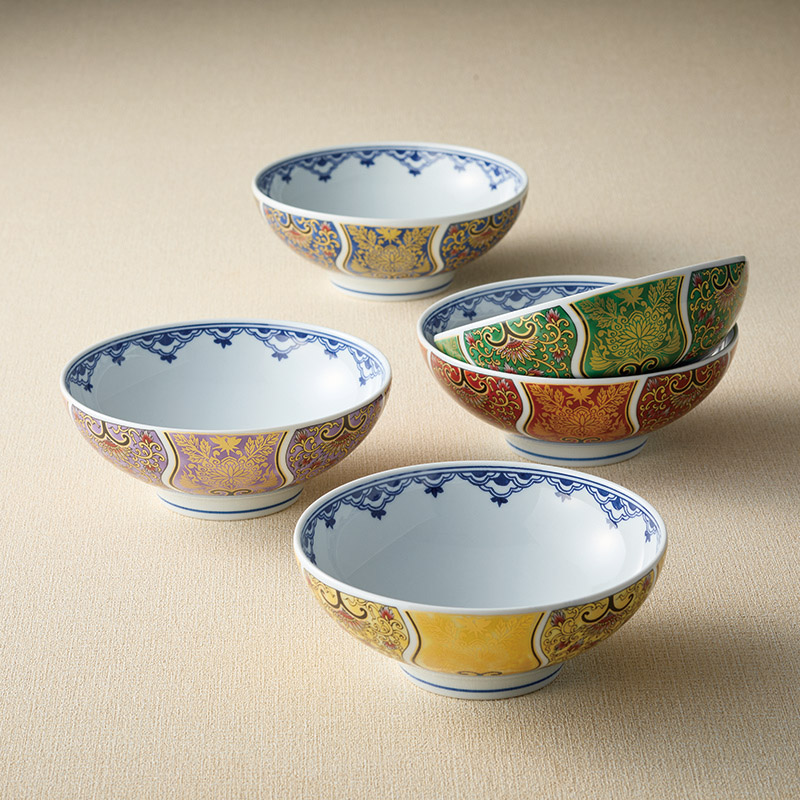 献上古伊万里 多用鉢5客揃