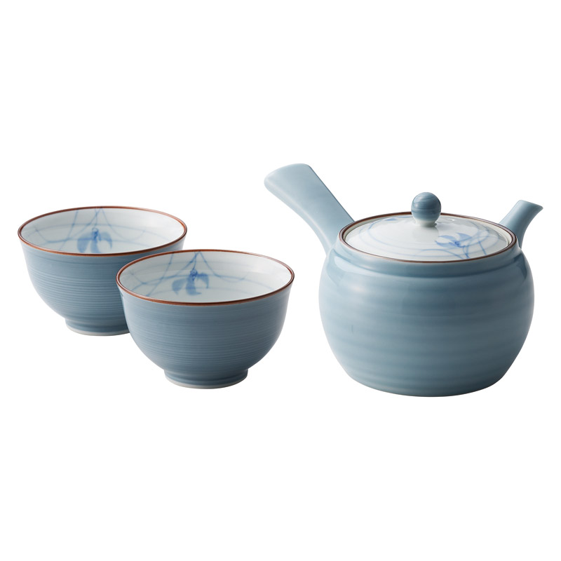 グレー蘭 急須茶器揃