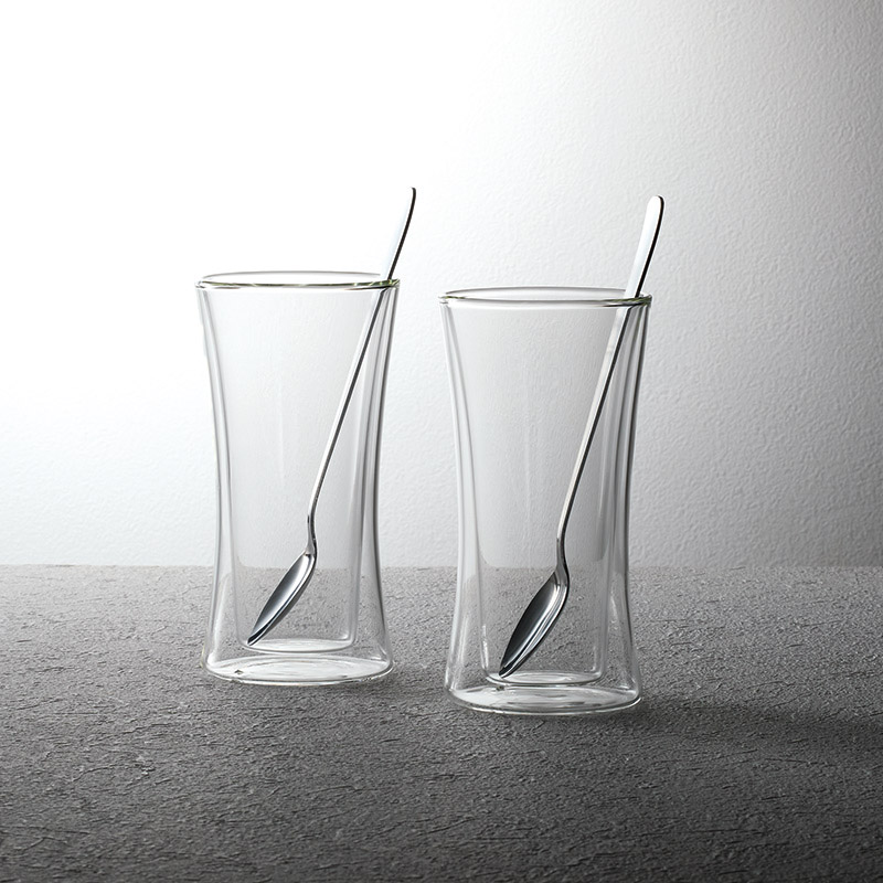 耐熱二重ガラスタンブラー&ロングスプーンセット