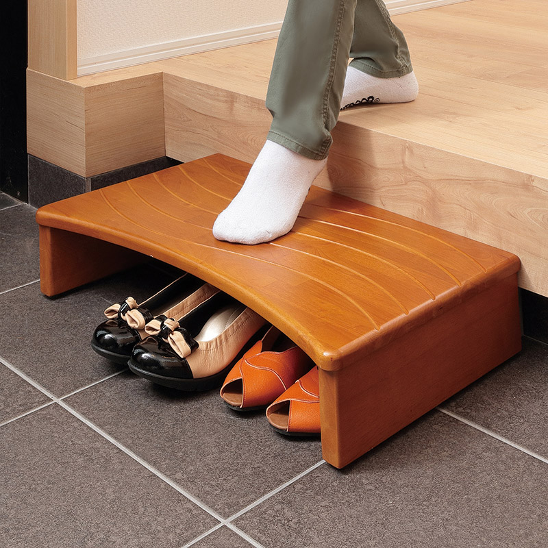 天然木玄関踏み台