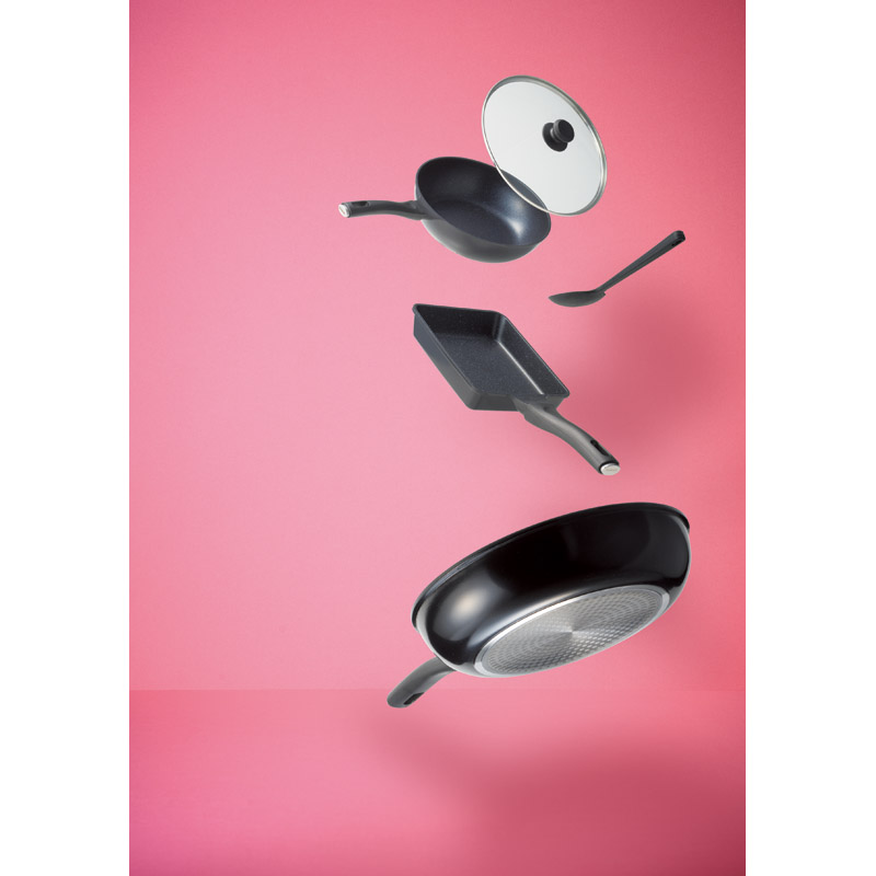 　アルミ鋳物フライパン3点セット(シリコンスプーン付)