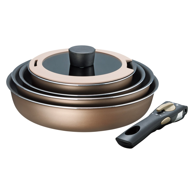 　IH対応着脱ハンドル鍋4点セット