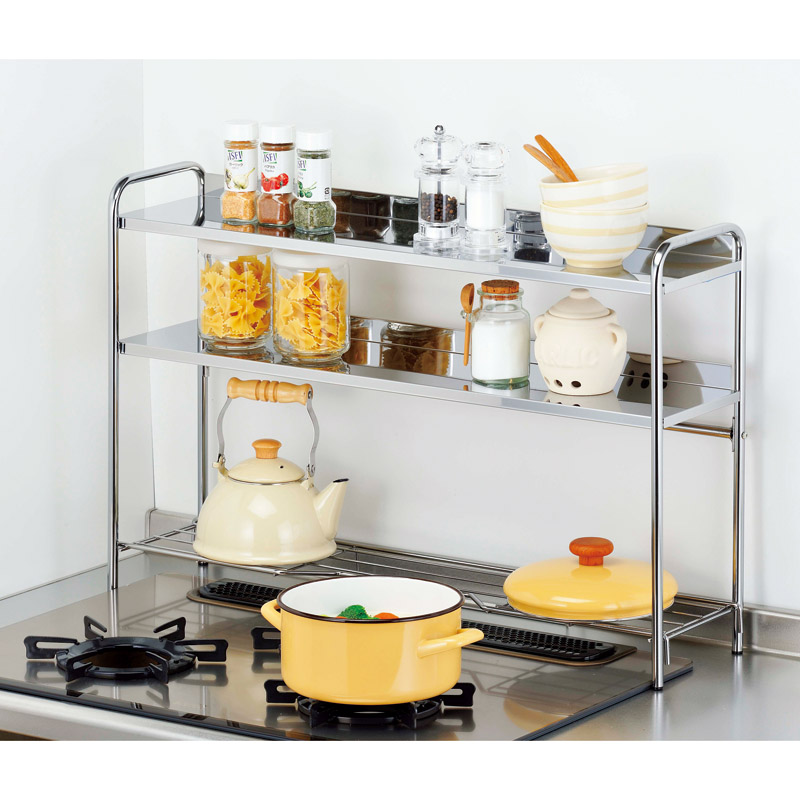 コンロ奥ラック3段