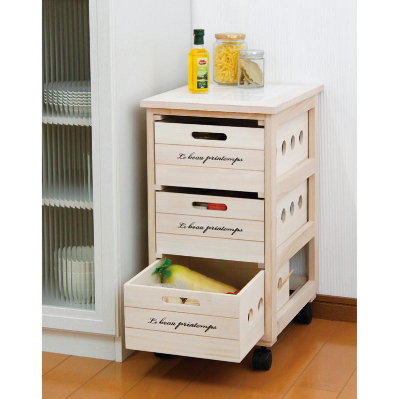 キッチン便利ストッカー3段