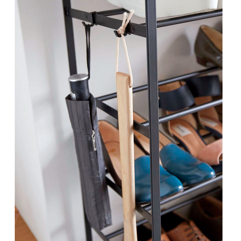 天板付きシューズラック 6段