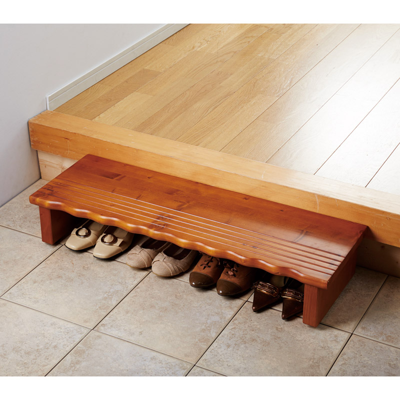 天然木玄関台