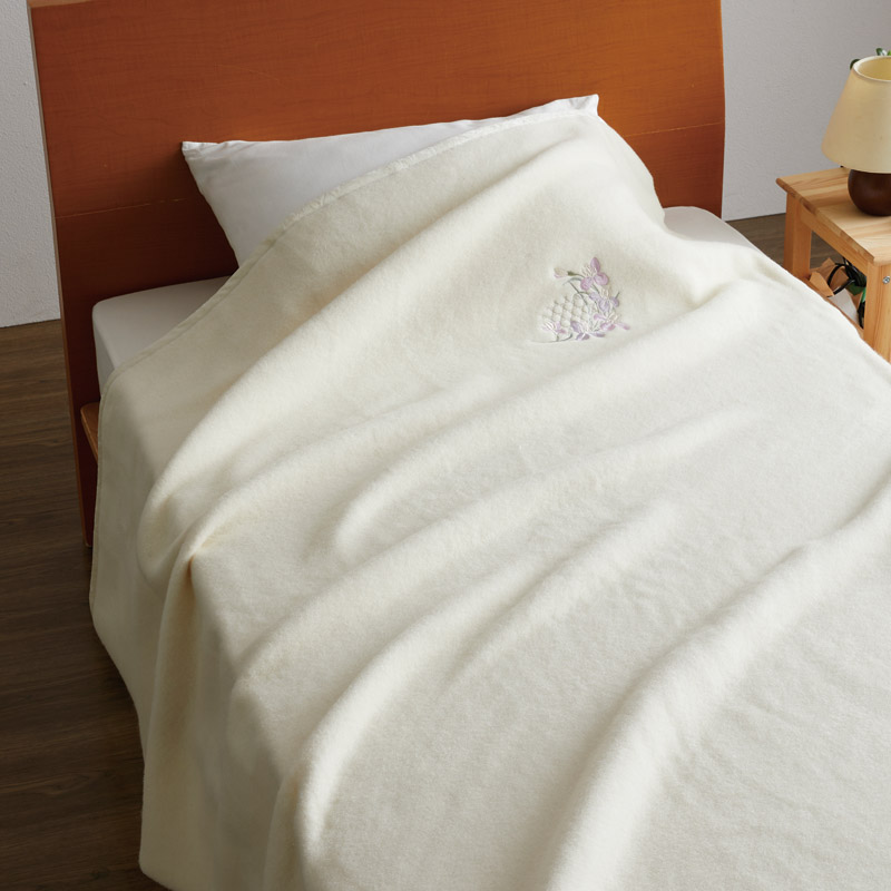 　カシミア混ウール綿毛布(毛羽部分)