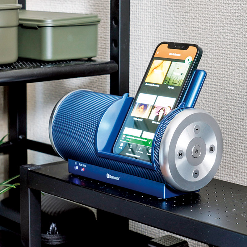 　防水×スマホワイヤレス充電 ブルートゥーススピーカー