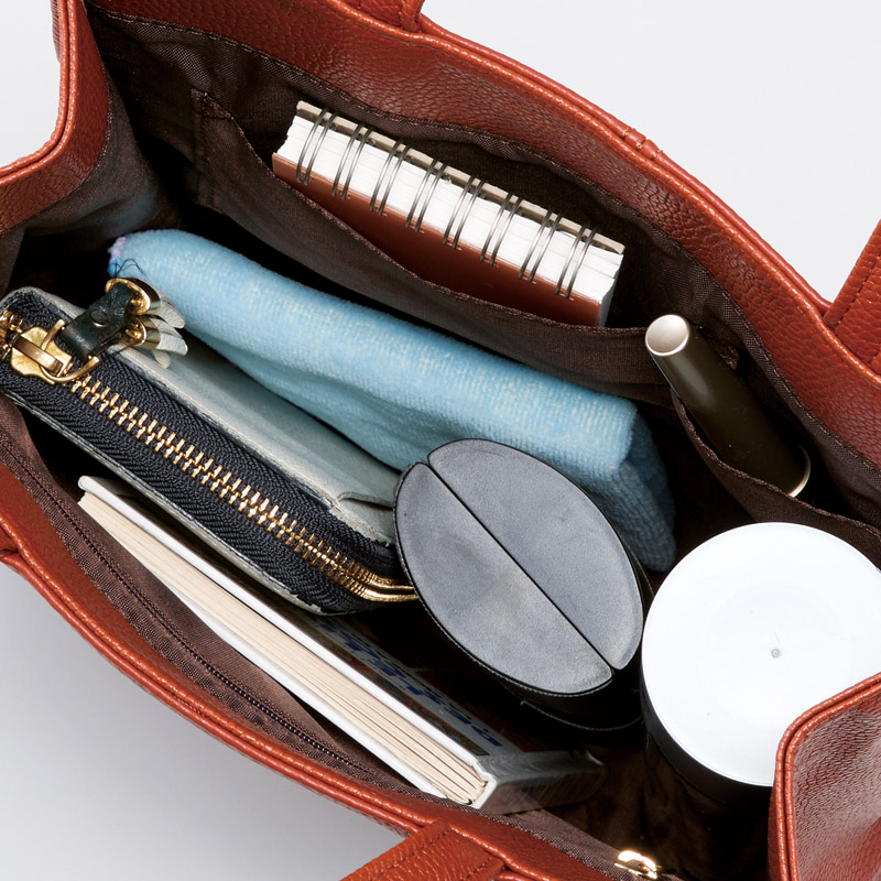 牛革縦型トートバッグ