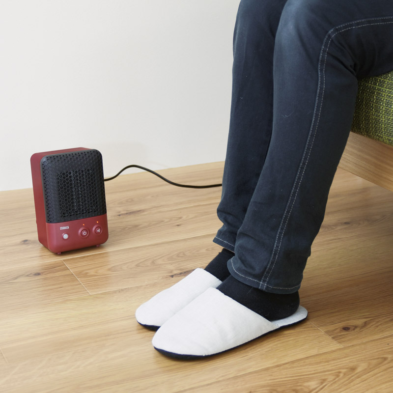 　人感センサー付ファンヒーター&蓄熱式湯たんぽ