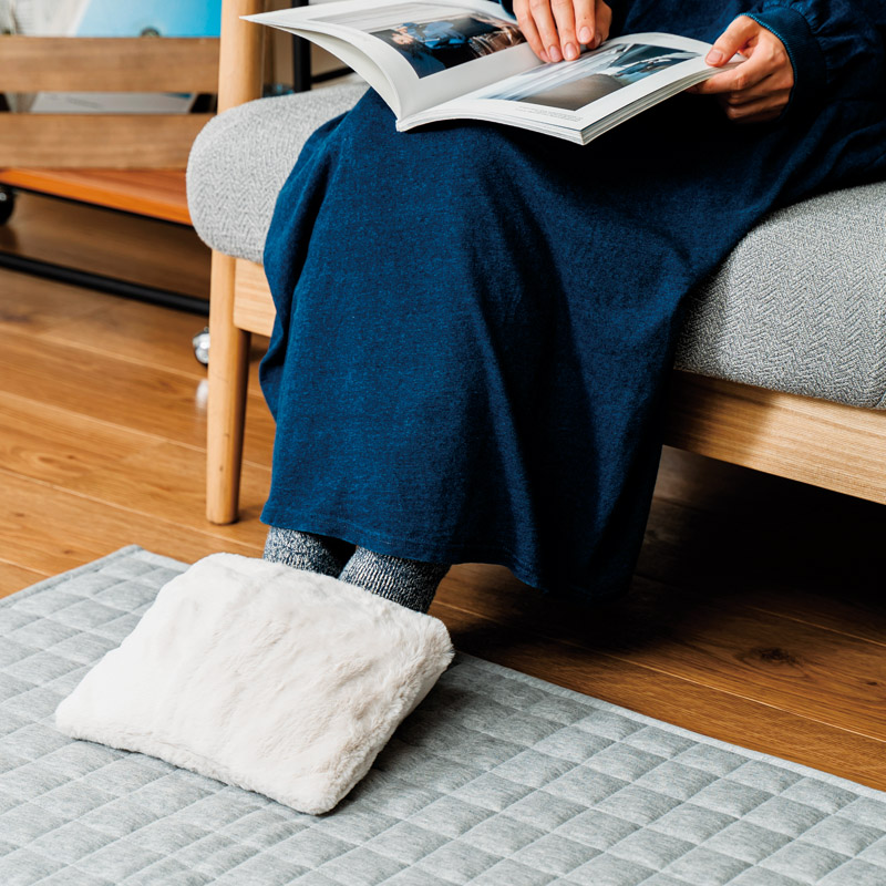 　人感センサー付ファンヒーター&蓄熱式湯たんぽ