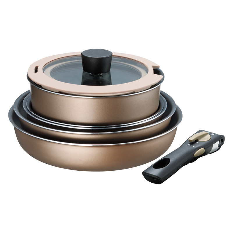 　IH対応着脱ハンドル鍋6点セット