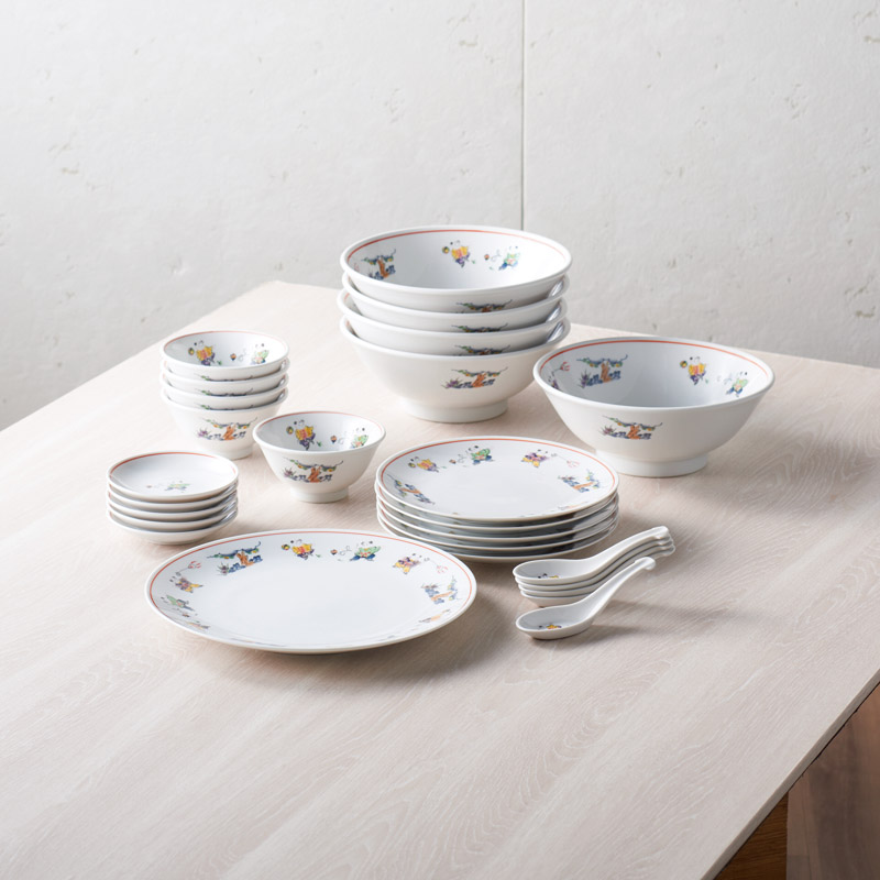 色絵唐子26ピースホームセット