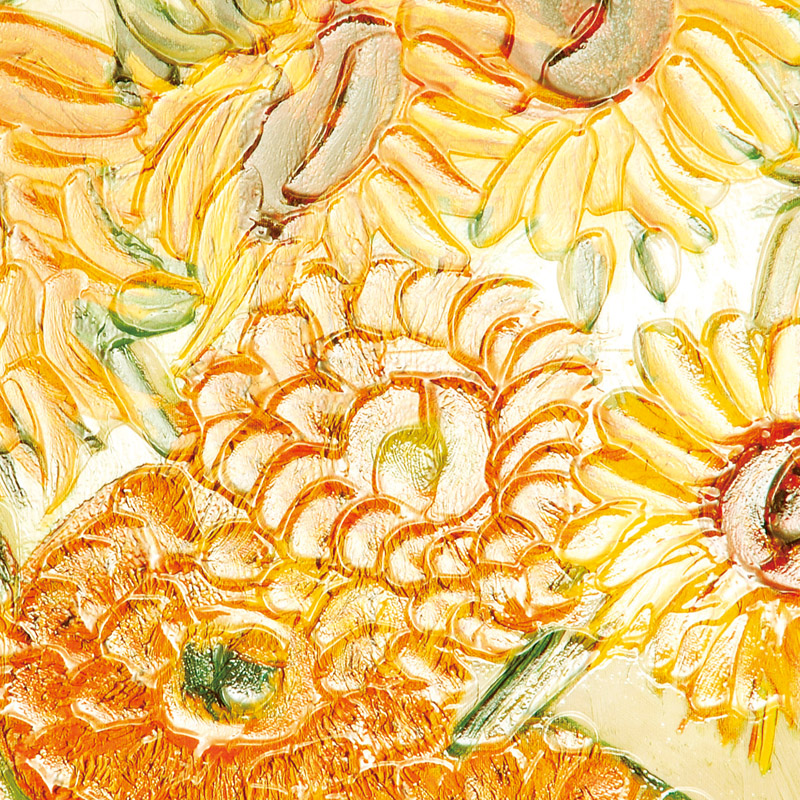 ゴッホ「ひまわり」F6(立体加工付き)