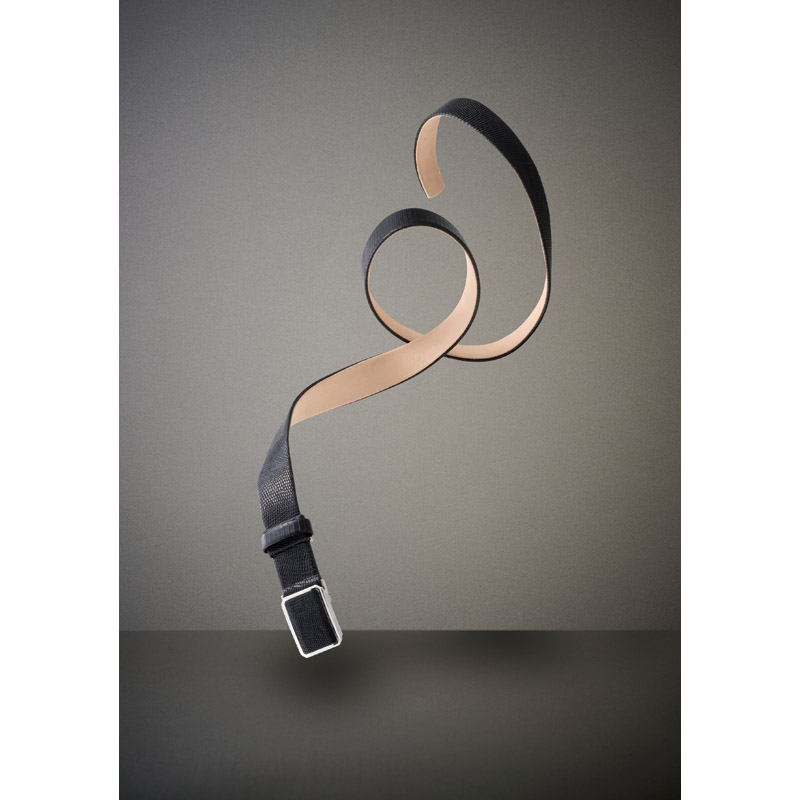 リザード革インステッチメンズベルト