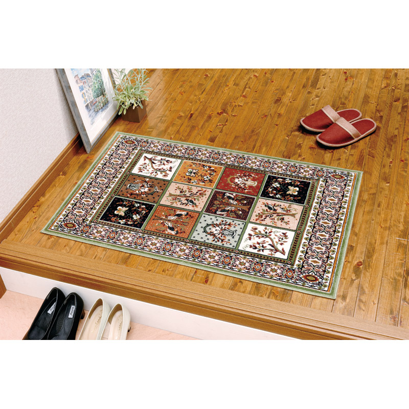 多色織 高級シルクタッチロングマット