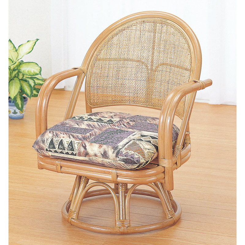 籐回転座椅子