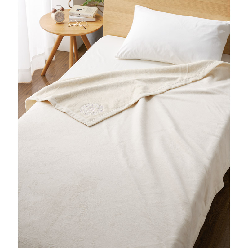 　ファインシルク シルクコットン リバーシブル毛布(毛羽部分)