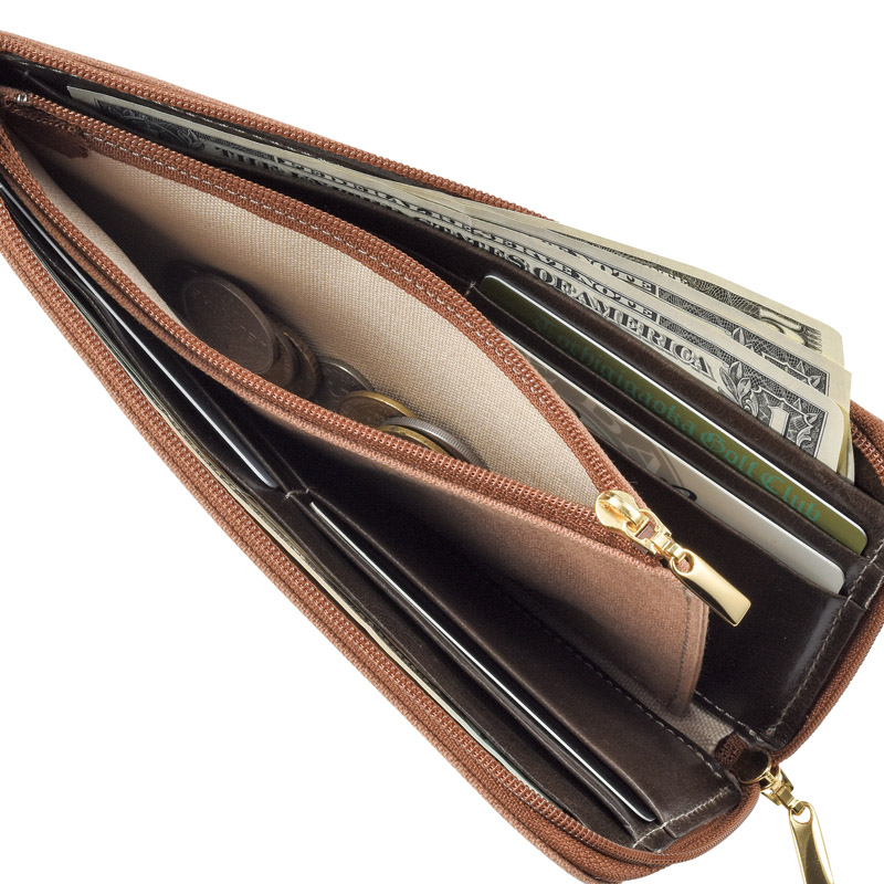 　日本製柿渋染ショルダーバッグ･財布セット