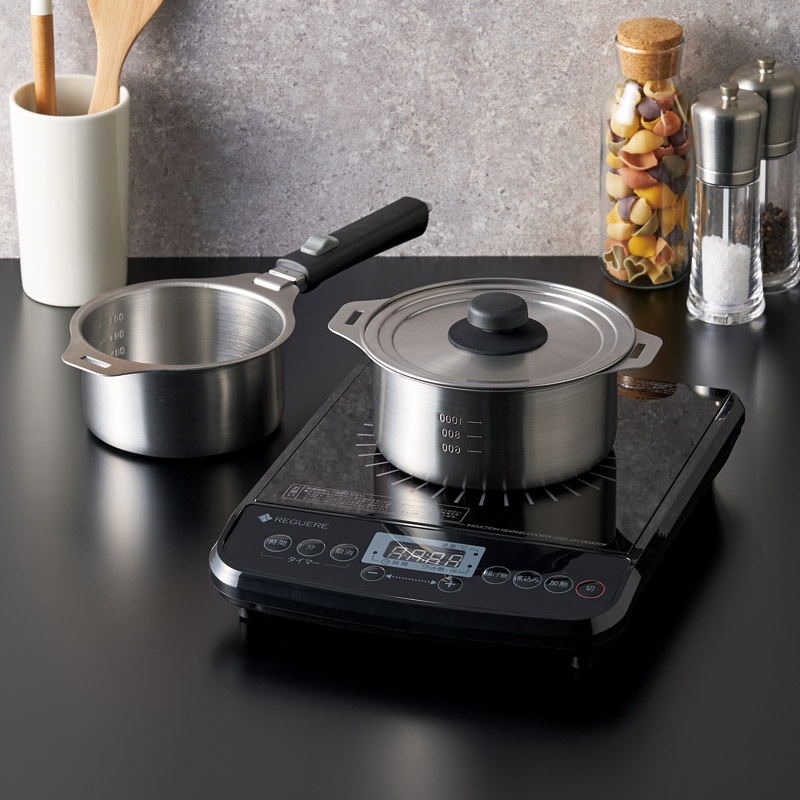 　IH対応着脱式鍋2点&IHクッキングヒーター