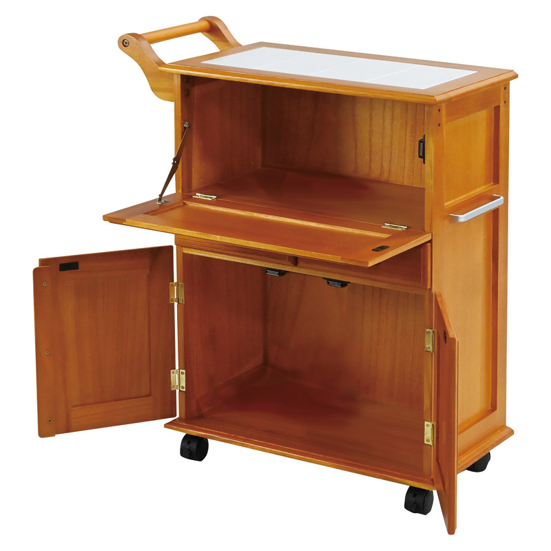 天然木キッチンワゴン