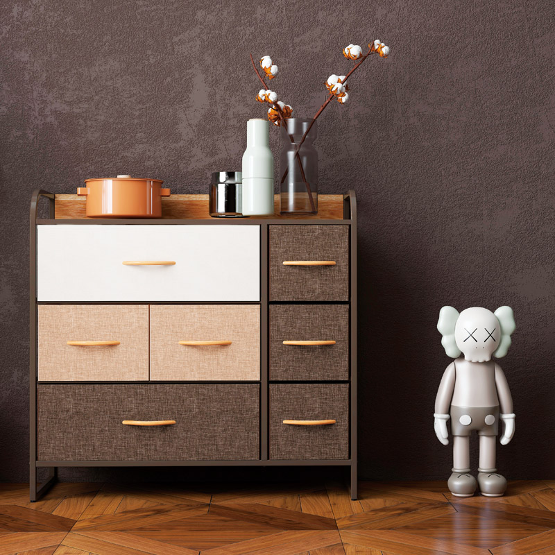 布張りカラーチェスト3段ワイド