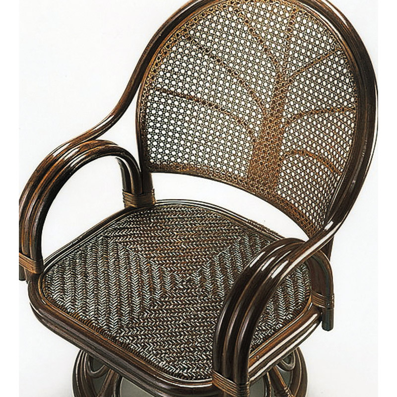 籐回転座椅子ミドルタイプ