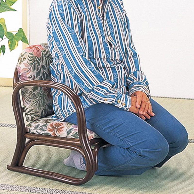 籐ジャカード織 楽々便利座椅子
