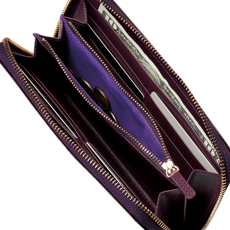 ワニ型押 ラウンド財布･ミニ財布