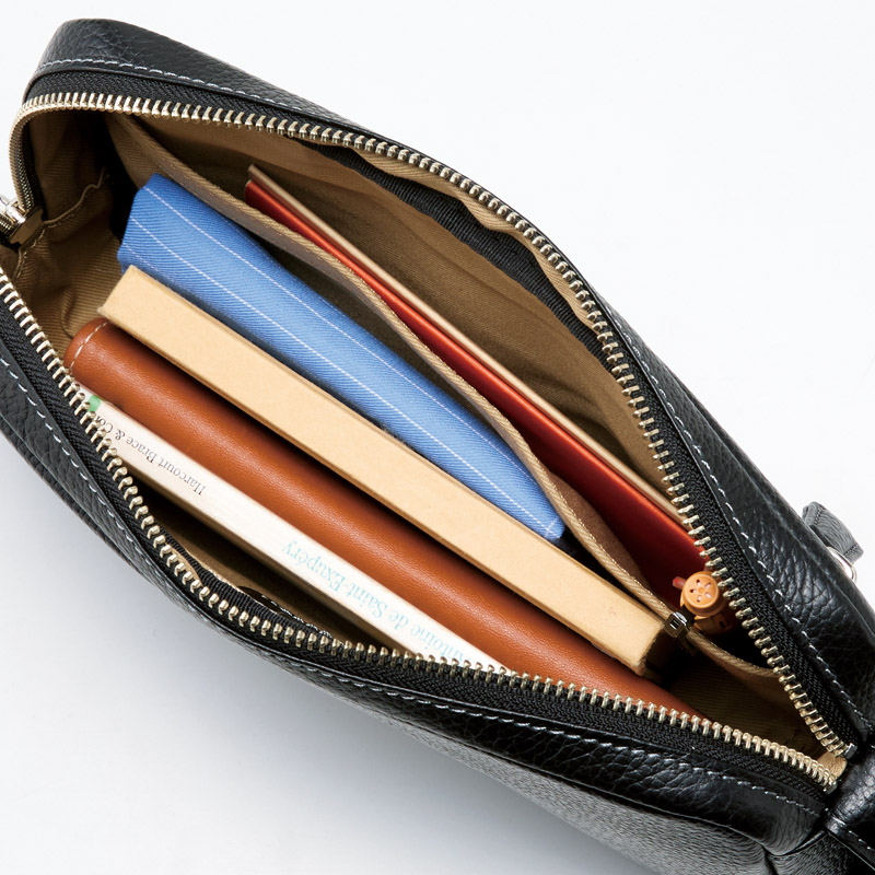 　日本製牛革紳士3点セット(ブラック)