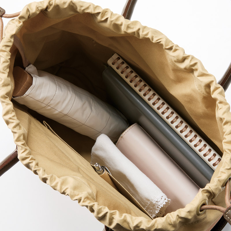 日本製柿渋巾着トートバッグ