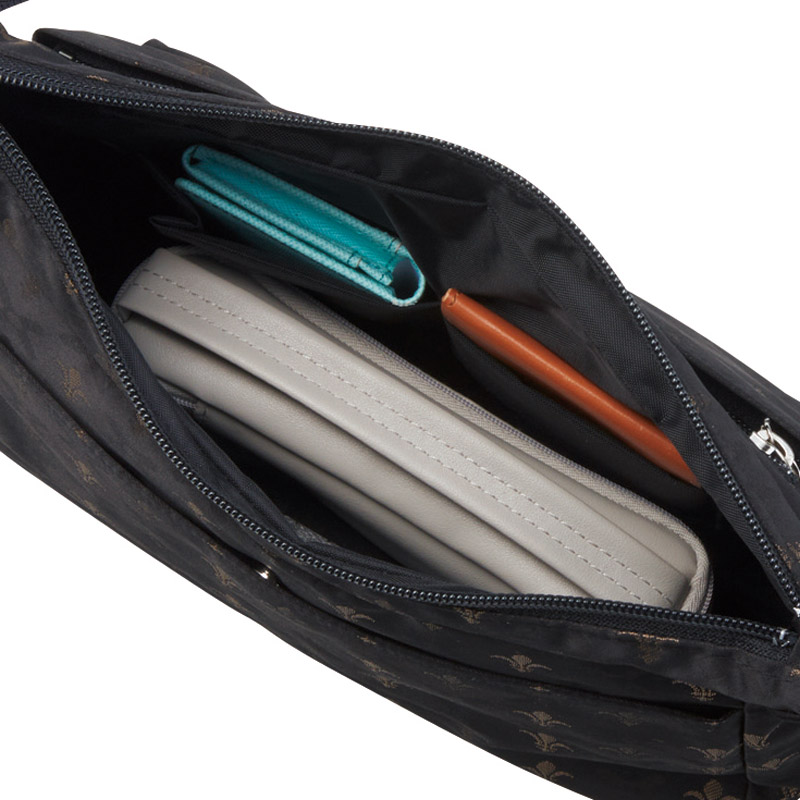 桐生ジャガードボストン&ショルダー(ブラック)